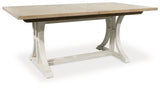 Shaybrock Antique White/Brown Dining Extension Table