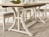 Shaybrock Antique White/Brown Dining Extension Table