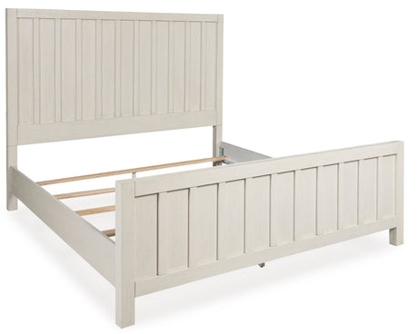 Shaybrock Antique White California King Panel Bed by Ashley at Eve Furniture