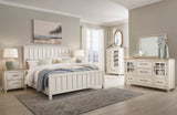 Shaybrock Antique White King Panel Bed by Ashley at Eve Furniture