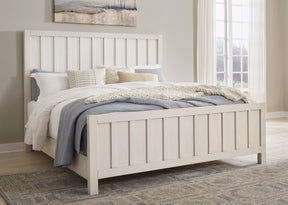 Shaybrock Antique White King Panel Bed by Ashley at Eve Furniture
