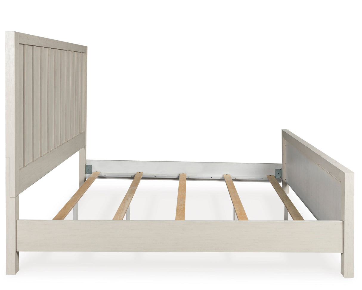 Shaybrock Antique White Queen Panel Bed by Ashley at Eve Furniture