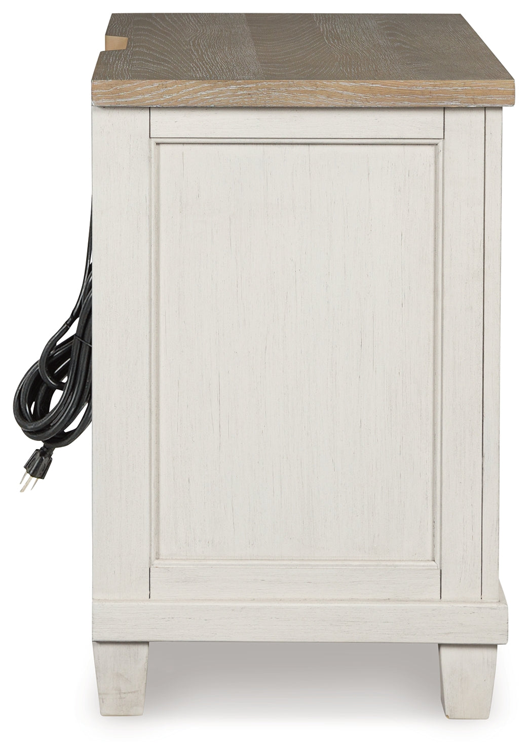 Shaybrock Antique White/Brown Nightstand by Ashley at Eve Furniture