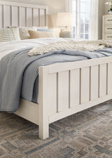 Shaybrock Antique White/Brown Panel Bedroom Set by Ashley at Eve Furniture