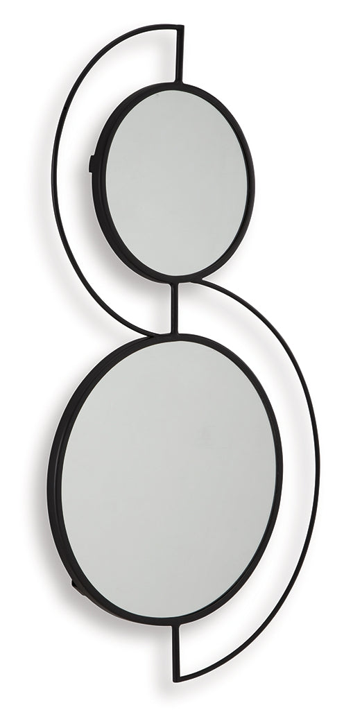 Shayham Black Accent Mirror by Ashley at Eve Furniture