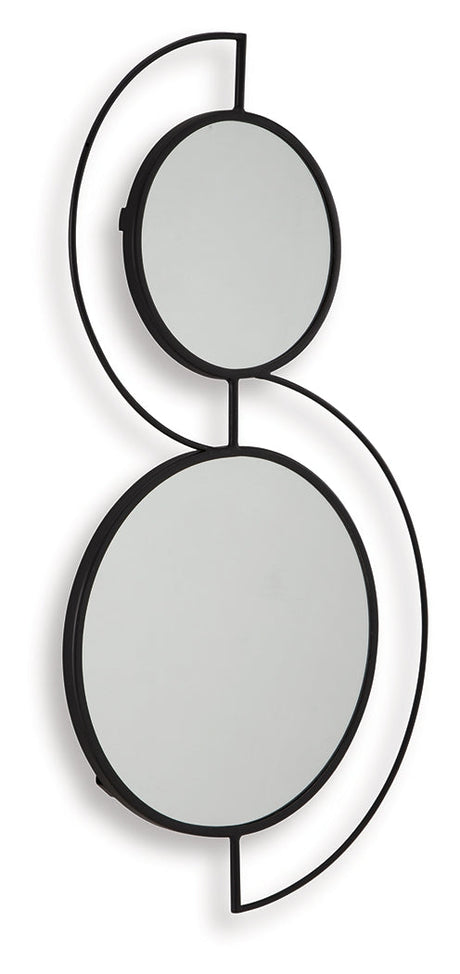 Shayham Black Accent Mirror by Ashley at Eve Furniture