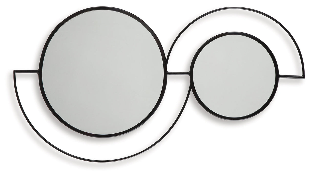 Shayham Black Accent Mirror by Ashley at Eve Furniture