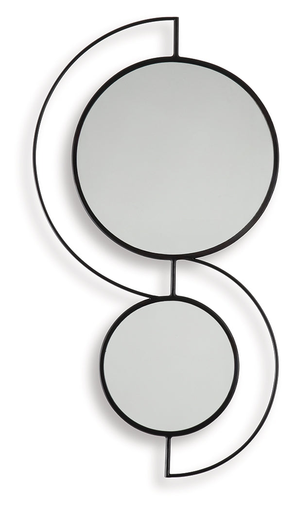 Shayham Black Accent Mirror by Ashley at Eve Furniture