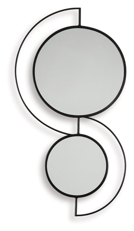 Shayham Black Accent Mirror by Ashley at Eve Furniture