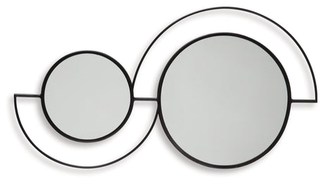 Shayham Black Accent Mirror by Ashley at Eve Furniture