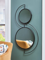 Shayham Black Accent Mirror by Ashley at Eve Furniture