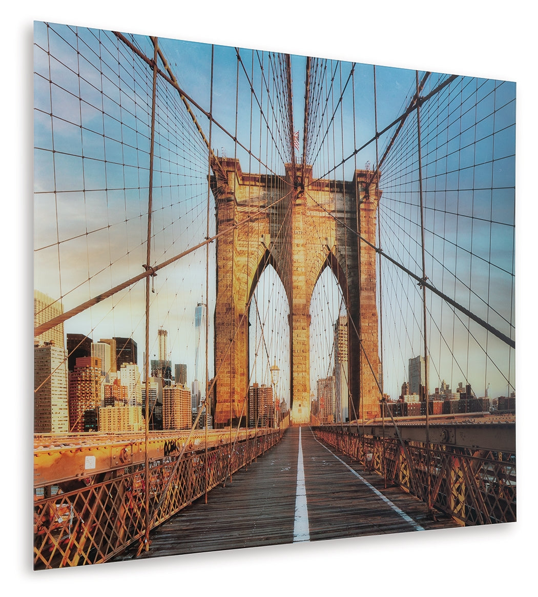 Shayward Blue/Amber Wall Art by Ashley at Eve Furniture