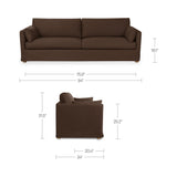 Shea Dark Brown Sofa by Moe's Home at Eve Furniture