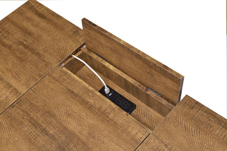 Sheeran Rustic Amber Writing Desk with 4 Hidden Storages by Coaster at Eve Furniture