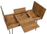 Sheeran Rustic Amber Writing Desk with 4 Hidden Storages