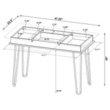 Sheeran Rustic Amber Writing Desk with 4 Hidden Storages