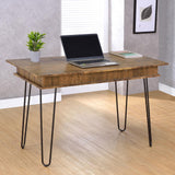 Sheeran Rustic Amber Writing Desk with 4 Hidden Storages