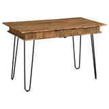 Sheeran Rustic Amber Writing Desk with 4 Hidden Storages