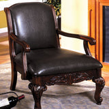 Sheffield Antique Dark Cherry Accent Chair by Furniture of America at Eve Furniture