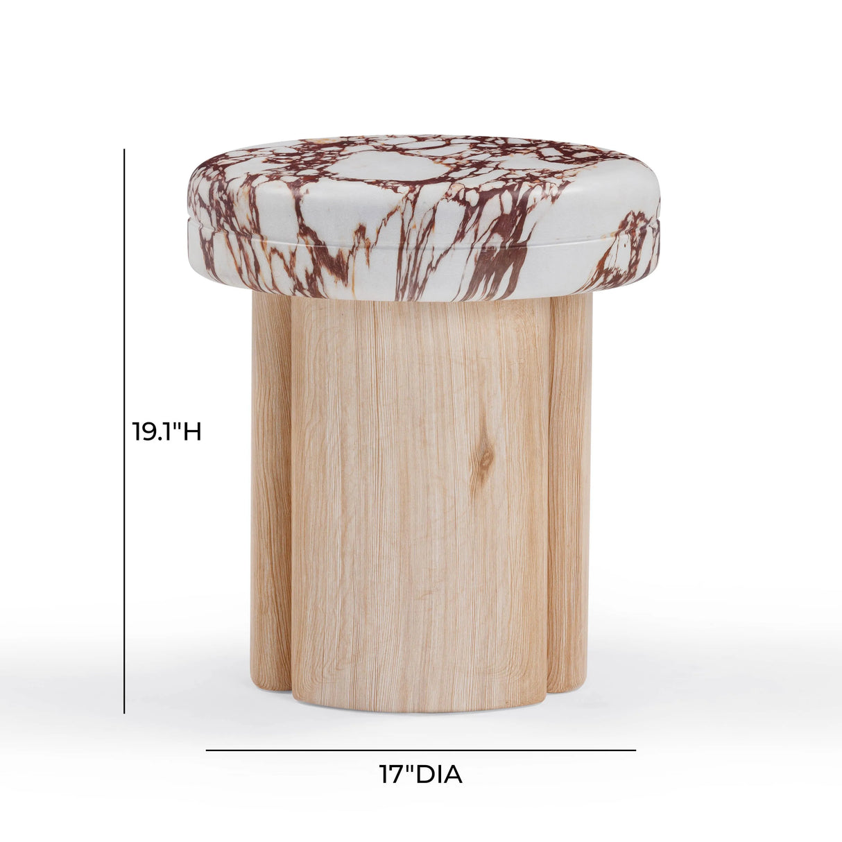 Sheila Textured Concrete Indoor / Outdoor Side Table by TOV Furniture at Eve Furniture