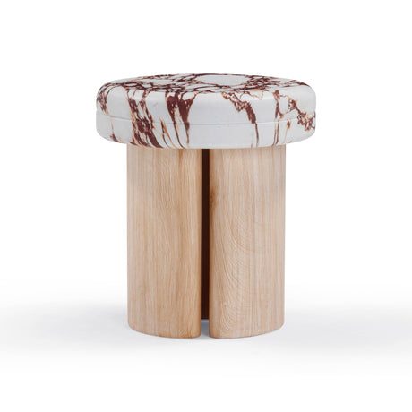 Sheila Textured Concrete Indoor / Outdoor Side Table by TOV Furniture at Eve Furniture