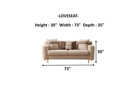 Shelby Beige 4-Piece Living Room Set (2 Sofa & 2 Chair) by Furnia at Eve Furniture