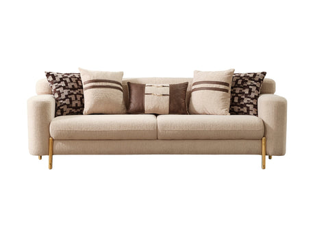 Shelby Beige 4-Piece Living Room Set (2 Sofa & 2 Chair) by Furnia at Eve Furniture