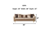 Shelby Beige 4-pieces Livingroom Set