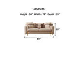 Shelby Beige 4-pieces Livingroom Set