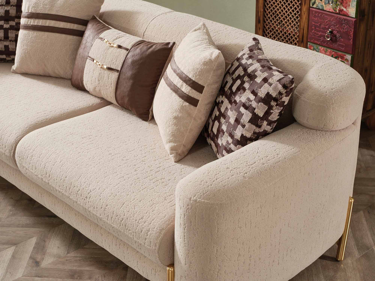 Shelby Beige 4-pieces Livingroom Set
