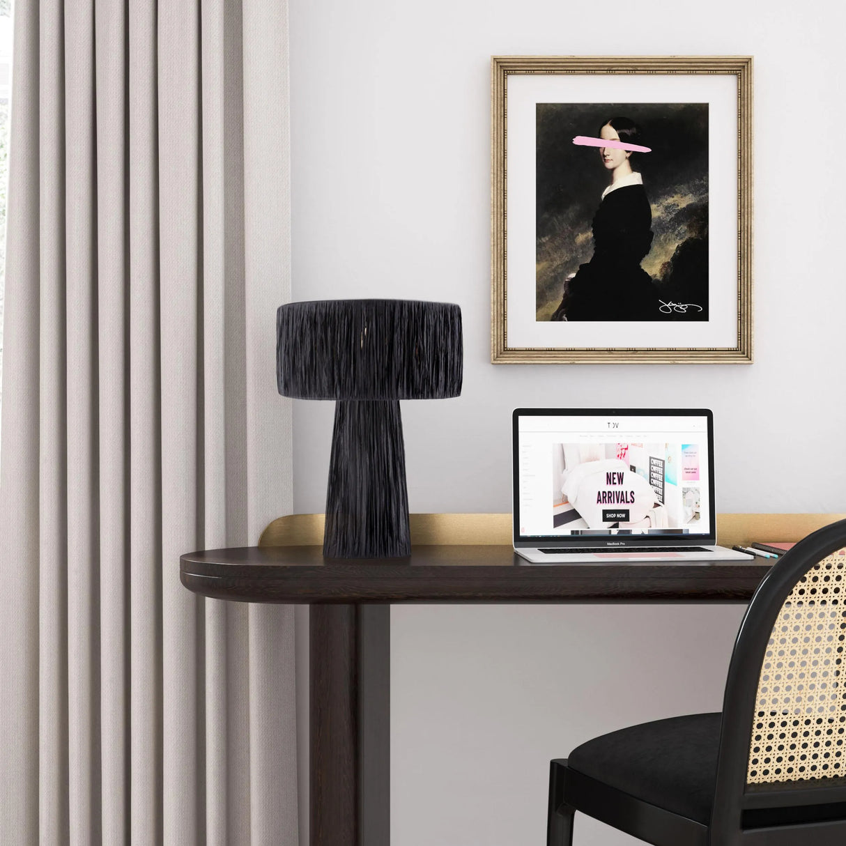 Shelby Raffia Table Lamp by TOV Furniture at Eve Furniture