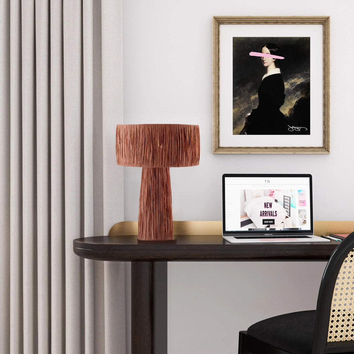 Shelby Raffia Table Lamp by TOV Furniture at Eve Furniture