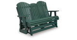 Shell Beach Green Outdoor Loveseat Glider by Ashley at Eve Furniture