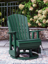 Shell Beach Green Outdoor Swivel Glider Chair by Ashley at Eve Furniture