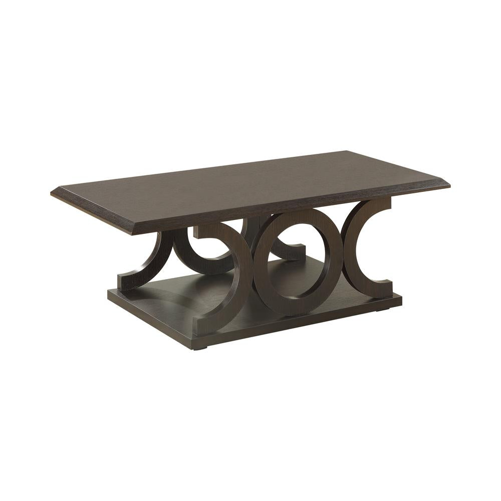 Shelly Cappuccino C-Shaped Base Coffee Table