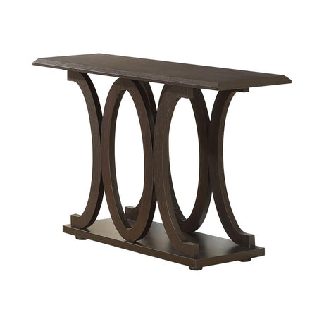 Shelly C-Shaped Base Sofa Table Cappuccino