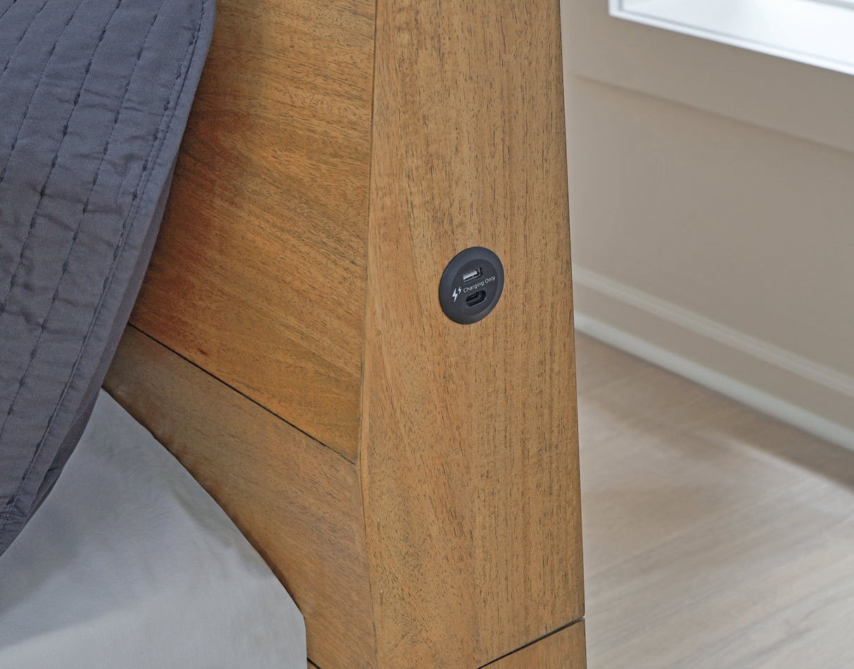 Sherbana Light Brown Platform Bedroom Set by Ashley at Eve Furniture