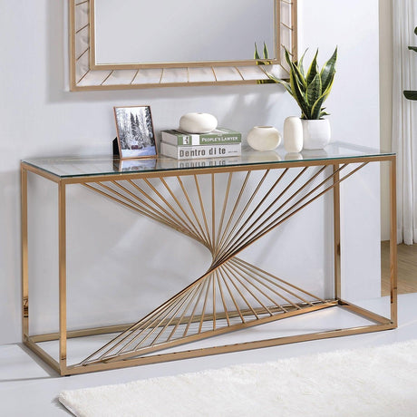 Sherbrooke Gold Sofa Table by Furniture of America at Eve Furniture