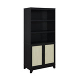 Sheridan Bookcase Cabinet in Black by Manhattan Comfort at Eve Furniture