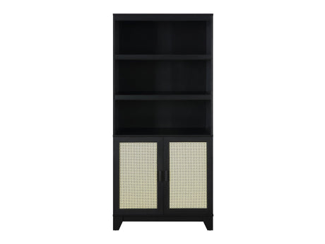 Sheridan Bookcase Cabinet in Black by Manhattan Comfort at Eve Furniture