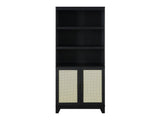 Sheridan Bookcase Cabinet in Black by Manhattan Comfort at Eve Furniture