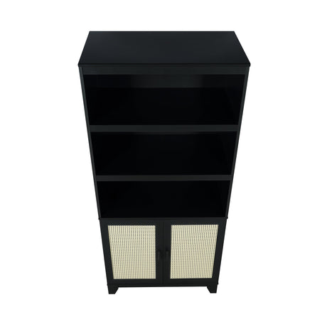 Sheridan Bookcase Cabinet in Black (set of 2) by Manhattan Comfort at Eve Furniture