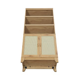 Sheridan Bookcase Cabinet in Nature by Manhattan Comfort at Eve Furniture