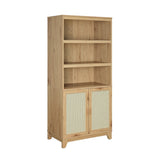 Sheridan Bookcase Cabinet in Nature by Manhattan Comfort at Eve Furniture