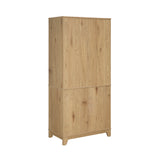 Sheridan Bookcase Cabinet in Nature by Manhattan Comfort at Eve Furniture