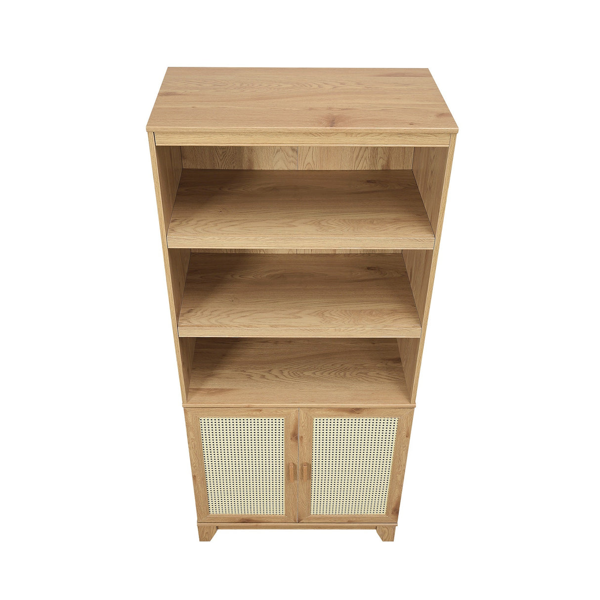 Sheridan Bookcase Cabinet in Nature by Manhattan Comfort at Eve Furniture