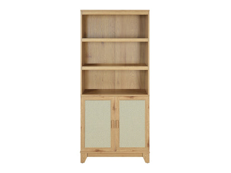 Sheridan Bookcase Cabinet in Nature by Manhattan Comfort at Eve Furniture