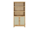 Sheridan Bookcase Cabinet in Nature by Manhattan Comfort at Eve Furniture