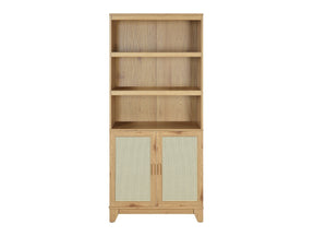 Sheridan Bookcase Cabinet in Nature by Manhattan Comfort at Eve Furniture