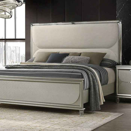 Sheridan Dark Walnut/White 4-Piece Queen Bedroom Set by Furniture of America at Eve Furniture